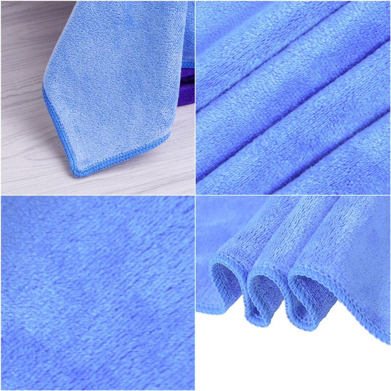 Ensemble de serviettes de bain en polyester 2 pièces Stoy Soft, bleu