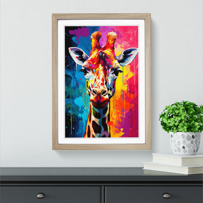 Giraffe Pop - Framed Print