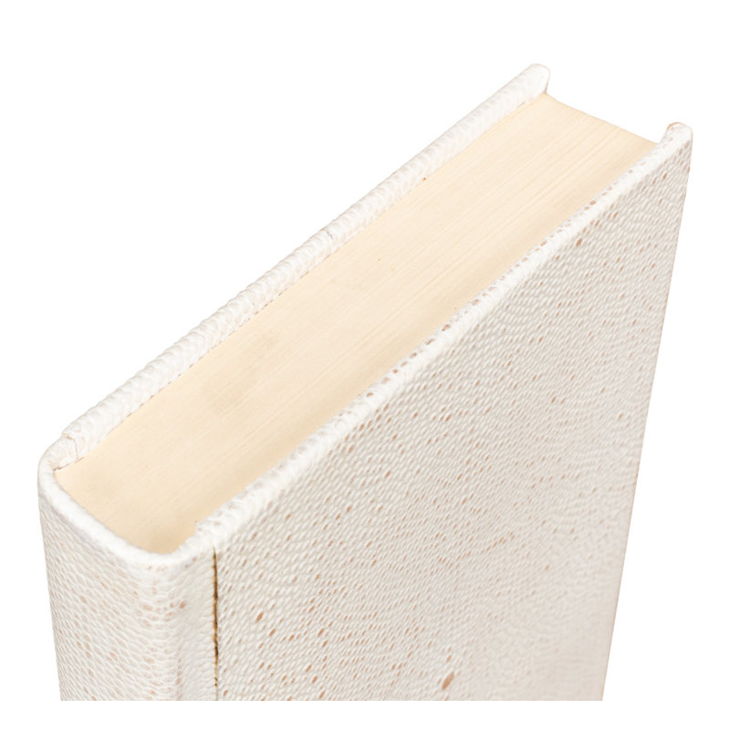 Shagreen Handmade and Media Decorative Book, White