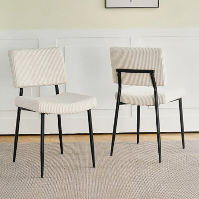 Modern simple dining chair Fabric Upholstered Chairs