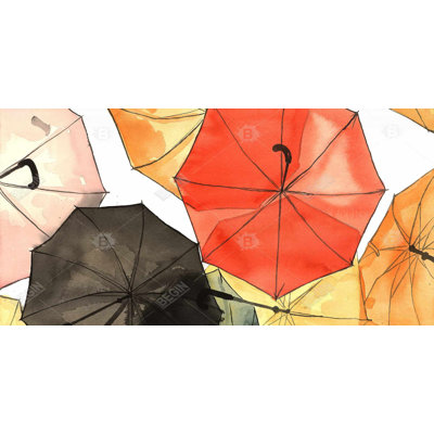 Suspended umbrellas - 15.75"x31.50" Desk mat