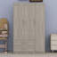 Armoire à 3 portes avec tiroirs de rangement intégrés