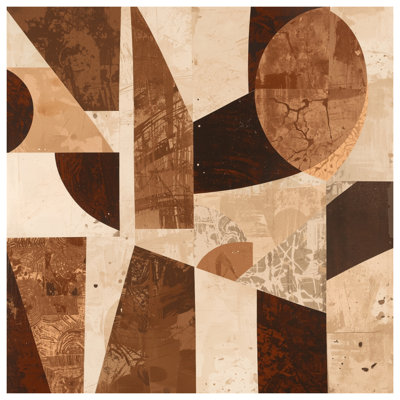 Brown Geometric Abstract Comforter