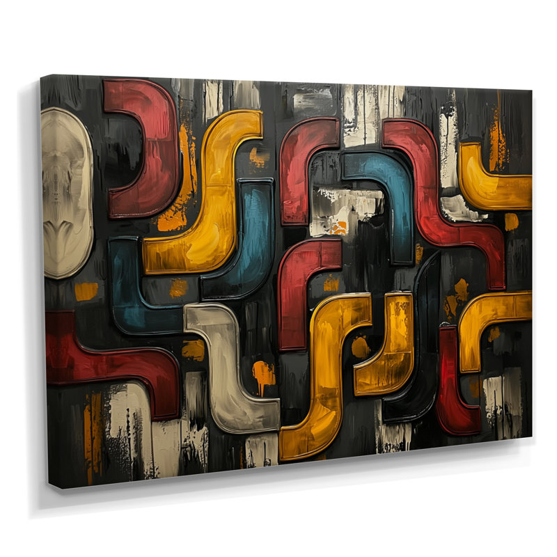 Okeima - Abstract Large Wall Art, H 30 po x l 40 po, Toile tendue sur cadre, Ne s’applique pas