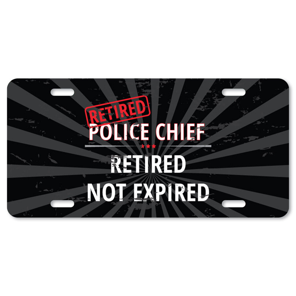 SignMission Retired Police Chief Aluminum Plate Frame | Wayfair