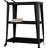 Industrial 3 - Tiered Dining Cart In Black With Swivel Wheels And All Metal Build, Suitable For Party Or Kitchen Setup, 33.7"H X 23.8"W 13.8"D, Assembly Required Frame Wheels, Ample Space Room Party,
