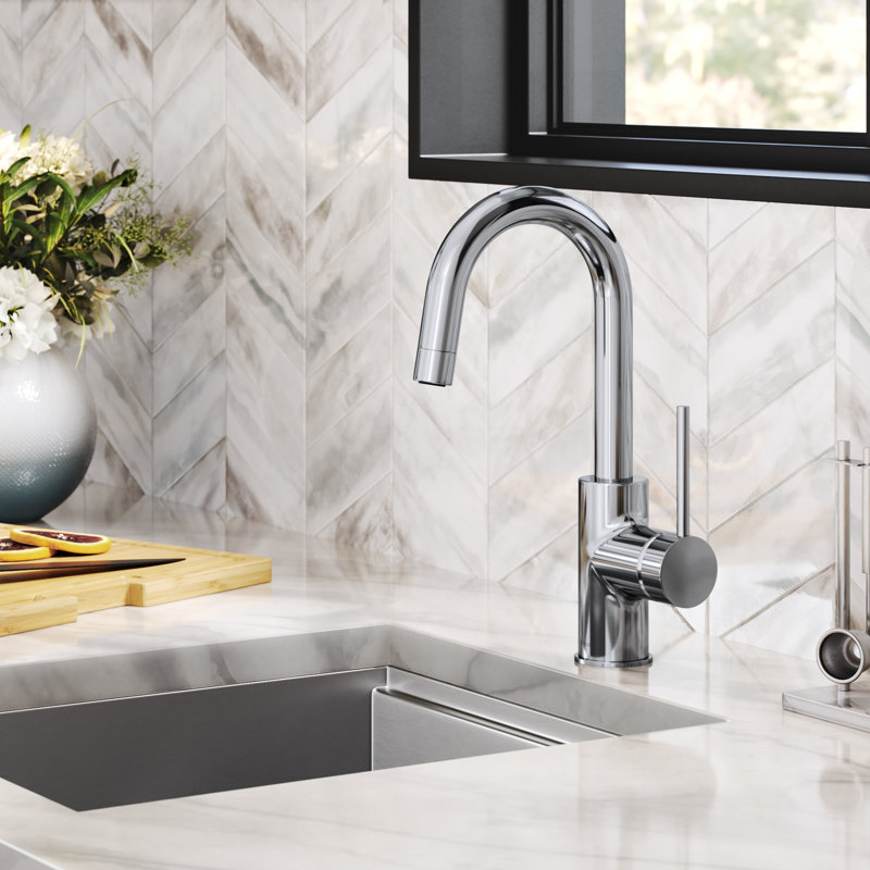 Oletto™ Single Handle Kitchen Bar Faucet, Spot Free Stainless