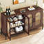 Buffet 55 "en noyer avec tablettes réglables