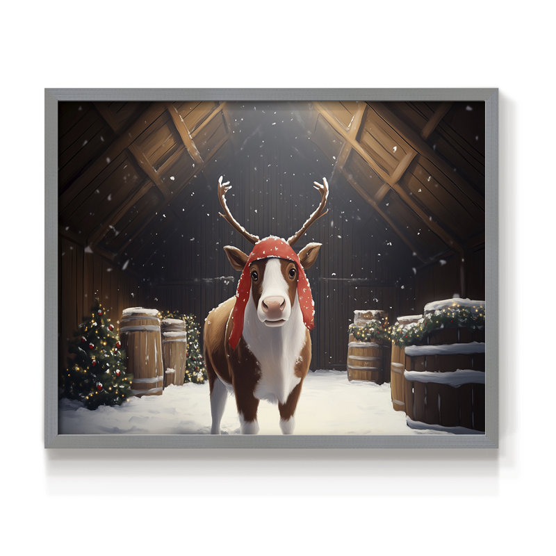 Art de Noël - CMXL III - Reproduction encadrée - Restickable, H 8 po x l 10 po, Gris