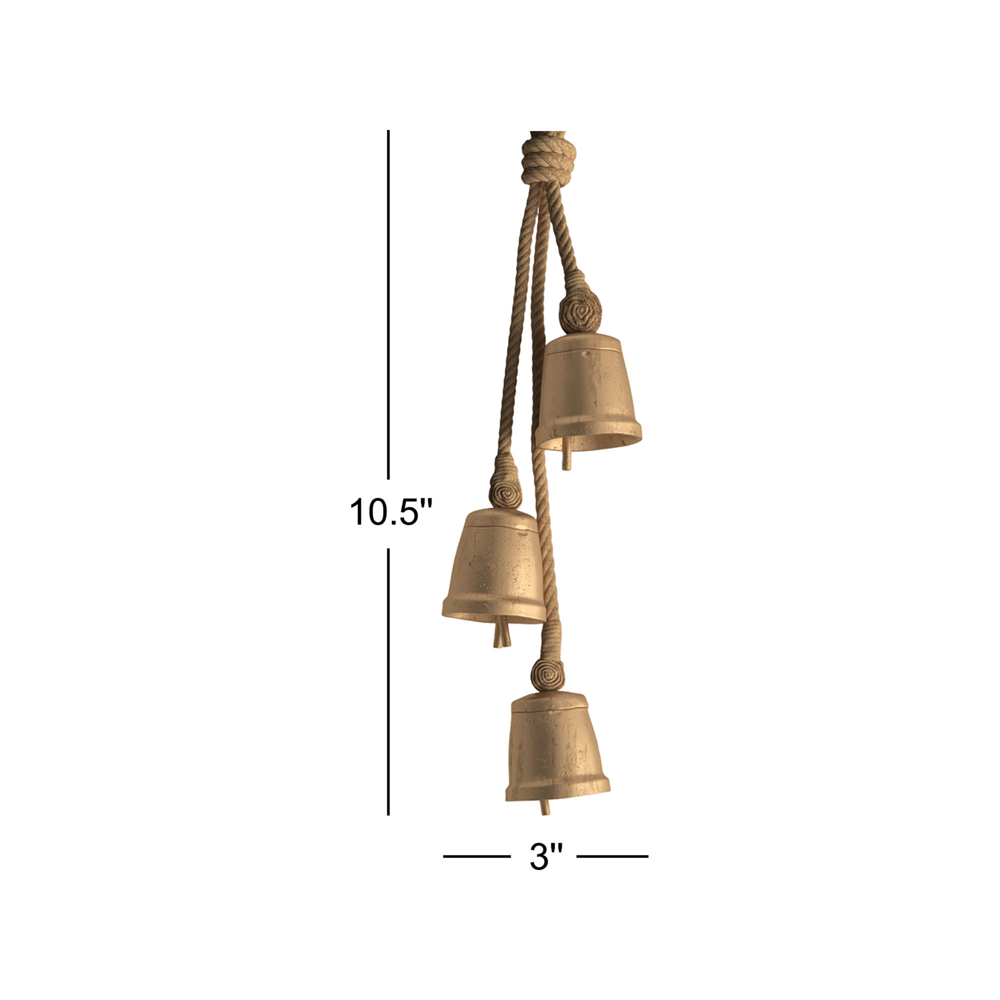 Asmar Swag Trio of Metal Bells Holiday Shaped Ornament