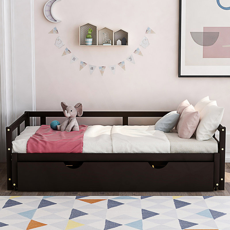 Lit de jour extensible avec couchette, Espresso