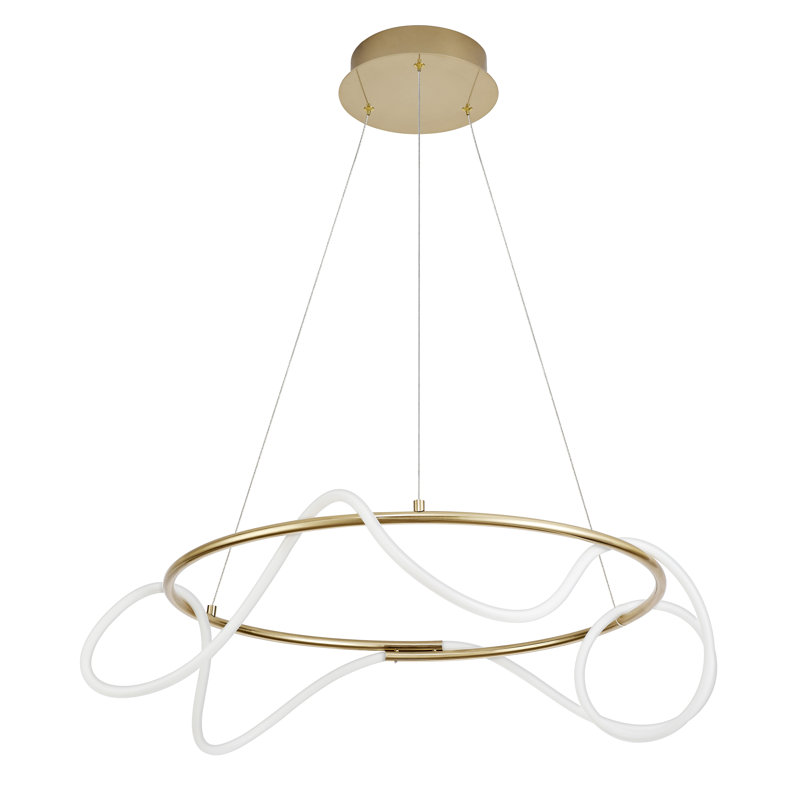 1 - Light Gold LED Geometric Pendant