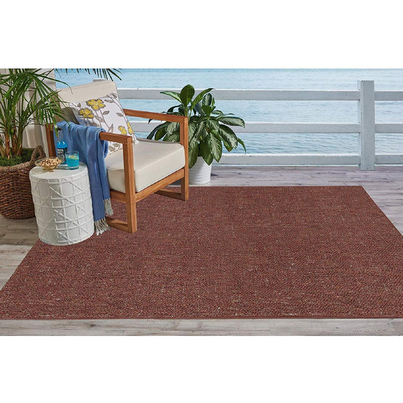 Tapis uni rouille tissé à la machine, Carré 10 pi