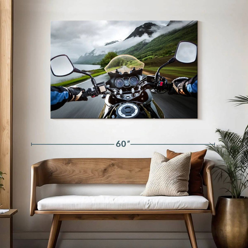 Mehar Motorcycle Ride View, 32" H x 48" W