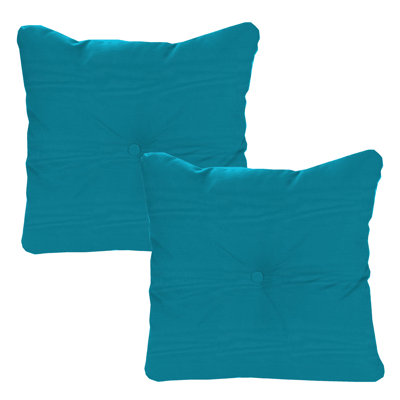 24" x 24" Tufted Outdoor Chair Back Cushion with Button (Set of 2)