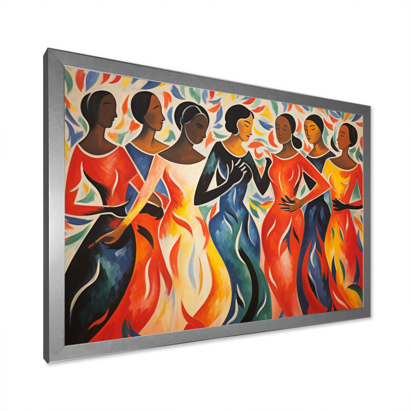 " Masterpiece The Dance By Henri I ", Silver Picture Framed, 30" H x 40" W x 1.5" D