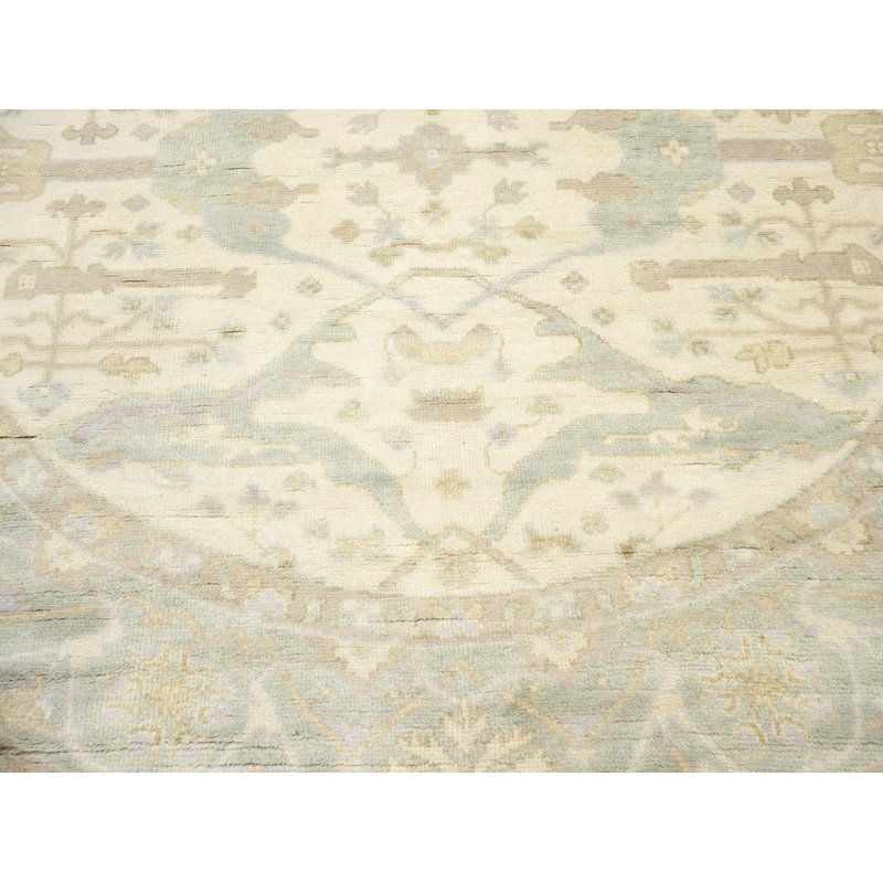 Tapis oriental rond Oushak Chobi Mute