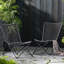 Chaises d'appoint d'extérieur grises, base géométrique, l 24,68 x P 34,48 H 34,79 H, capacité de 400 lb, chaises de patio confortables-233174999