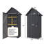 Armoire de rangement extérieure imperméable avec tablettes