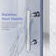 32"-33 1/4" W x 72" H Folding Frameless Glass Shower Door Pivot Swing-101827017