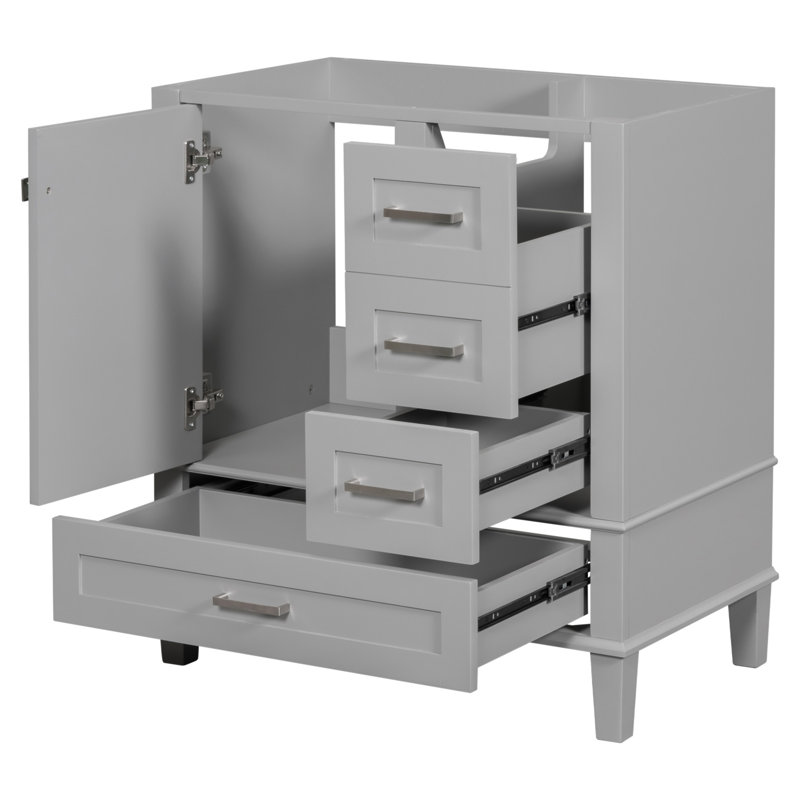 【Meuble-lavabo non inclus, armoire de base seulement Van Meuble-lavabo de 30 po, Gris