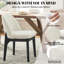 Ensemble de chaises de salle à manger rembourrées en polyester 19,5 po Bason avec pieds en bois massif noir Bason-8294642-923742