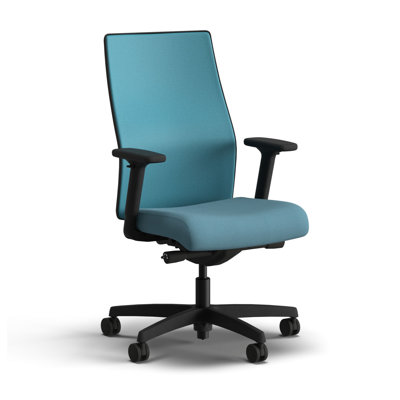 Chaise de travail à dossier moyen HON Ignition 2.0, inclinaison avancée, structure noire, ciel