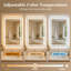 TMMV l 42 po x H 36 po Miroir de salle de bain mural anti-buée à lumière DEL en cristal poli-1816335438