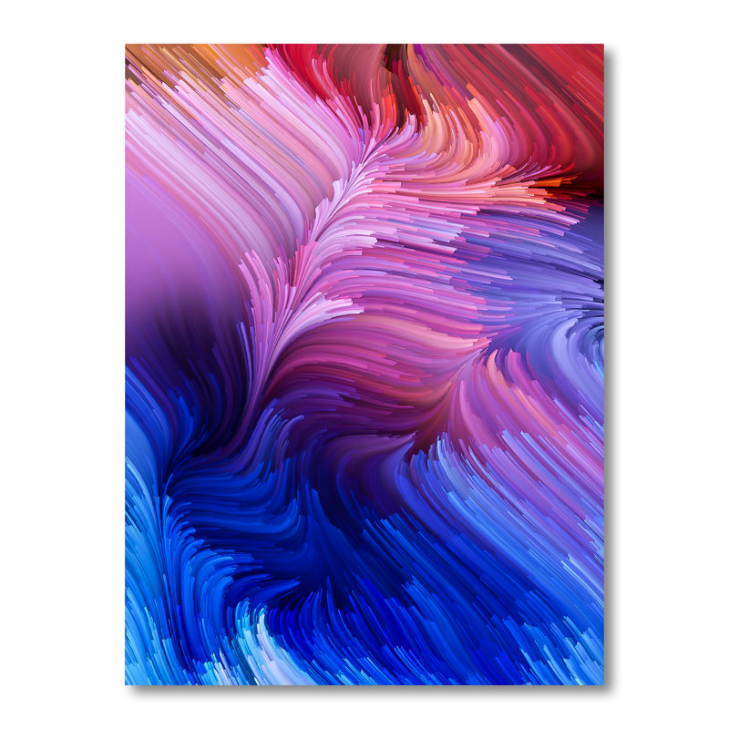 Élégance de liquide Art, art moderne sur toile, H 40 po x l 30 po x P 1,5 po, Toile tendue