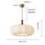 Luminaire suspendu 5 lumières en bois de noyer avec finition bronze