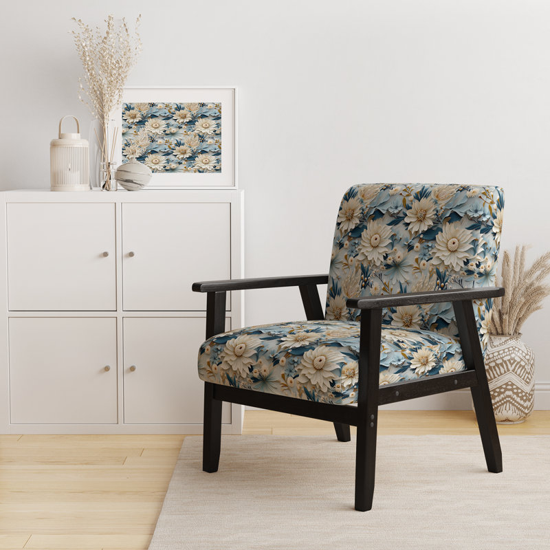 Chaise avec accoudoirs rembourrés Dahlia