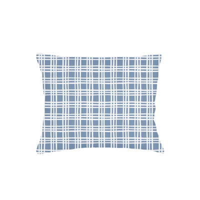 Printed Pillows Linen Plaid Accent Pillow