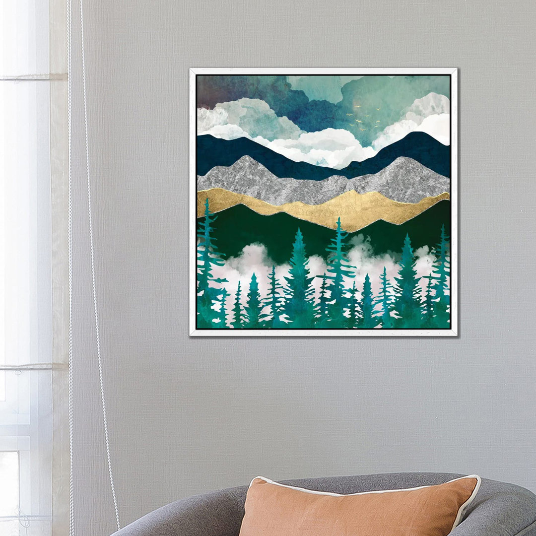 Misty Pines II von SpaceFrog Designs - Galerie-umwickelte Leinwand Giclée auf Leinwand