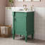 Meuble-lavabo en bois avec lavabo, tablette réglable et porte