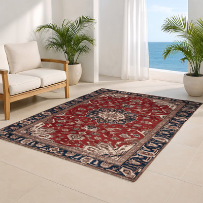 Tapis d'intérieur et d'extérieur brun Persian