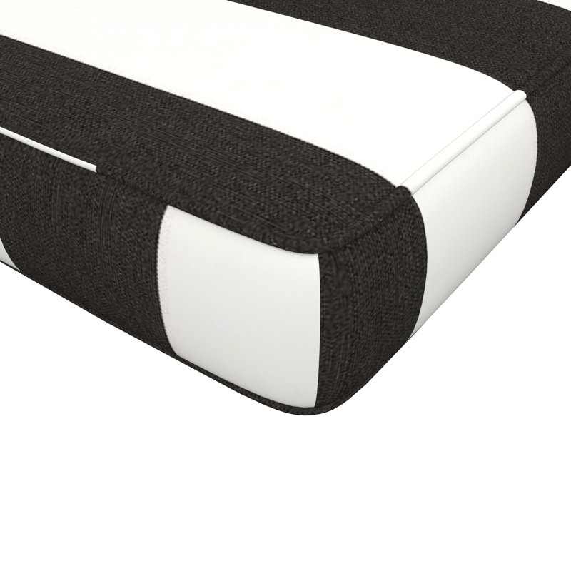 Sunbrella® Outdoor Bench Seat Cushion, 48" W x 18" D, Cabana Classic Black