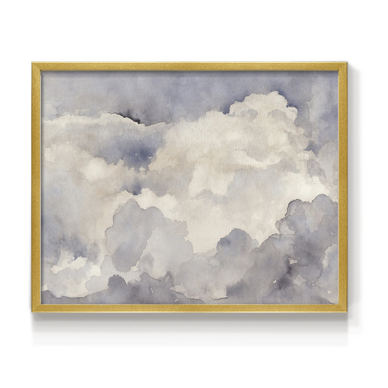 Clouds in Neutral I -Framed Print - Restickable, 8" H x 10" W