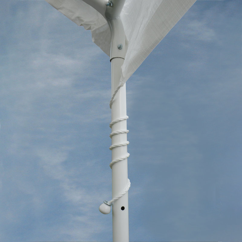 10 Ft. White Steel Pop-Up Canopy with Waterproof Cover