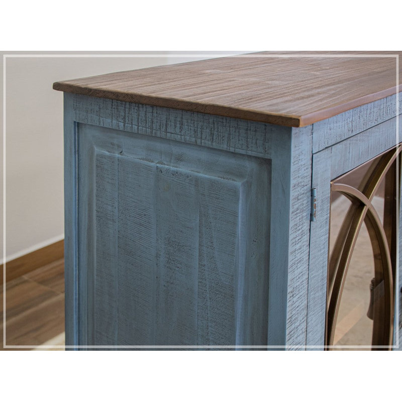 Buffet en bois massif 77 po Riku