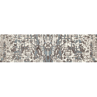Mcconnell Abstract Cream/Blue Area Rug