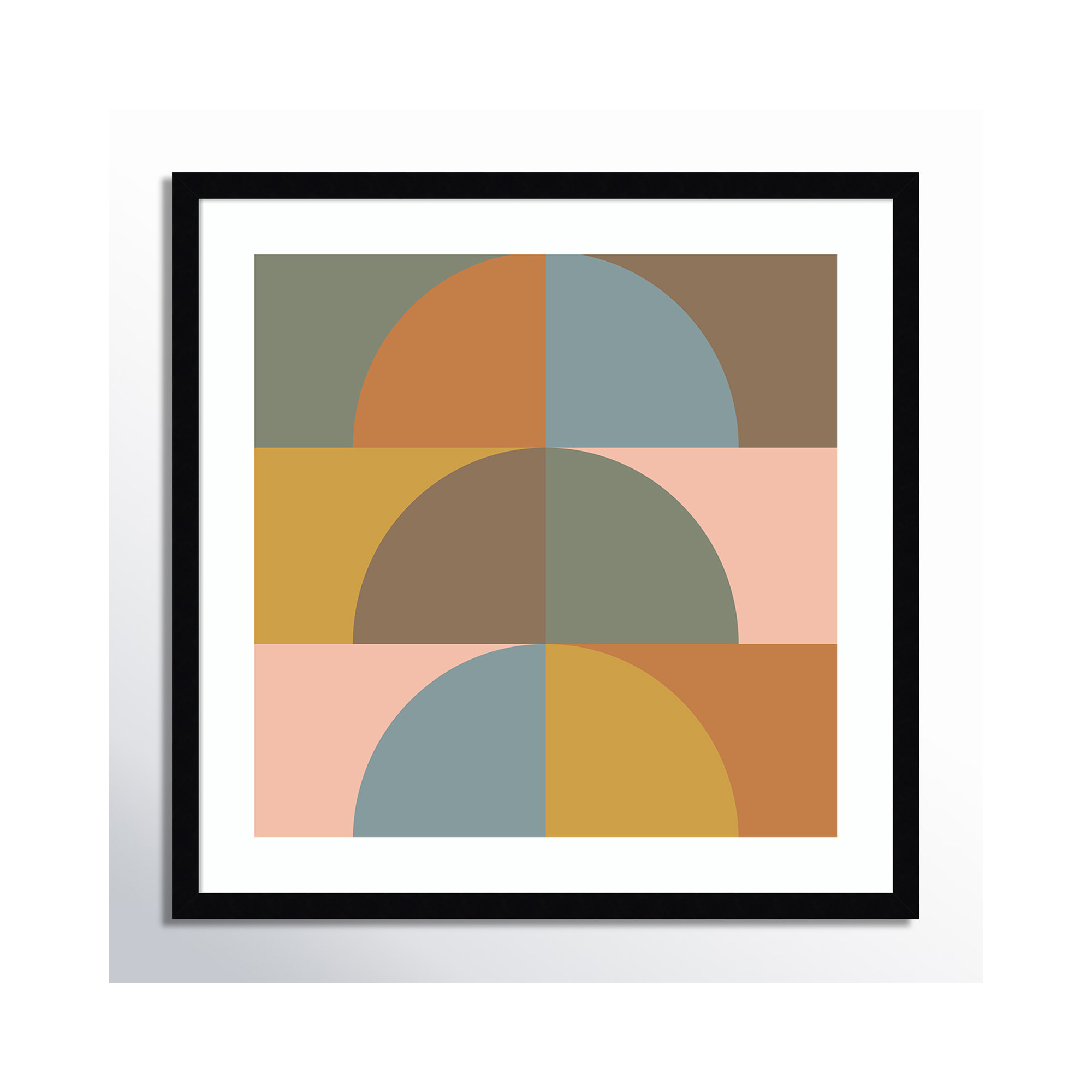 Autumn Vibes by Beth Vassalo, 33.38" H x 33.38" W x 0.875" D, Noir Black Framed