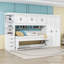 Lit escamotable simple avec garde-robe, armoire et bureau-1568726993