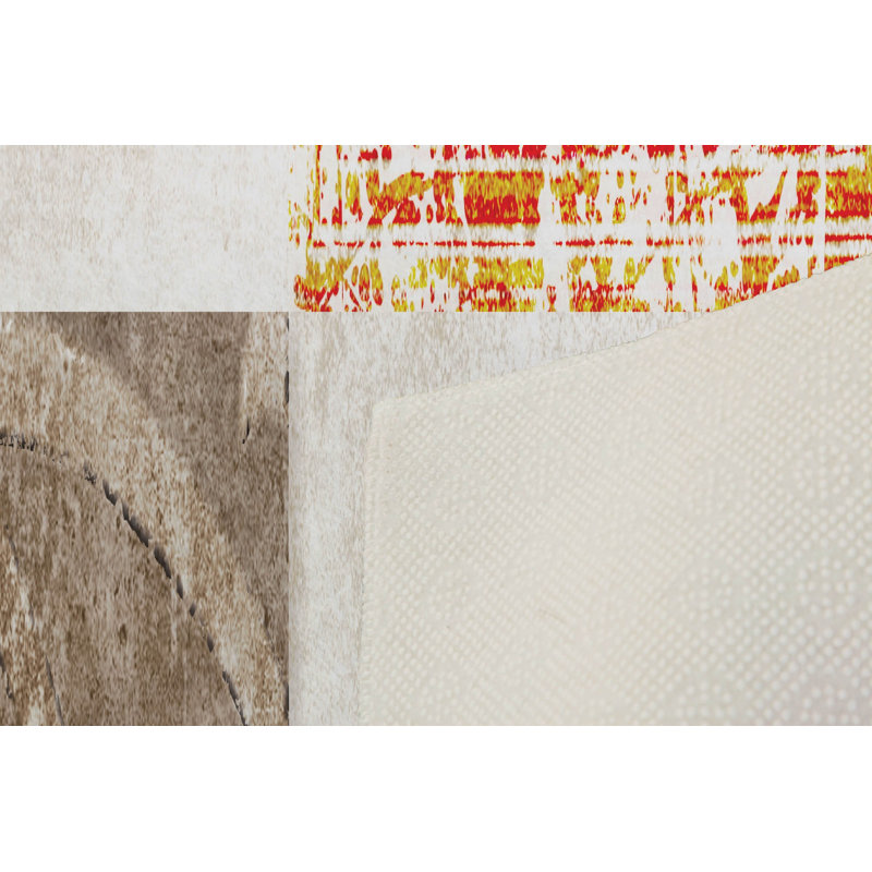 Luxurious Woven Carpet Rug, 2.6 x 4.0 ft | 100% Polyester, 0.4 in Pile Height | Antibacterial & Non-Slip PVC Dot Underside | Machine Washable, 3D Digital Printing | Perfect for Living Room & Bedroom Decor