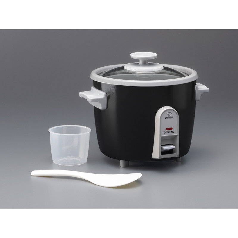3 Cup Black Stainless Steel Electric Rice Cooker with Steamer