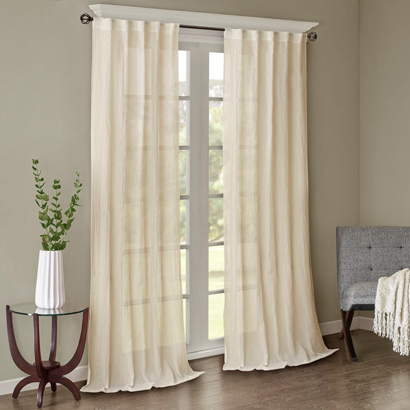 Paire de rideaux Elegant, L 42 po x L 84 po, Beige