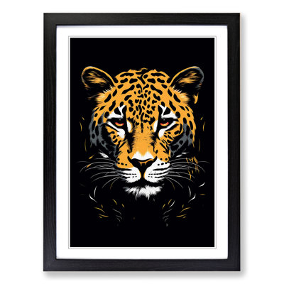 Leopard Line - Single Picture Frame Print on Wood