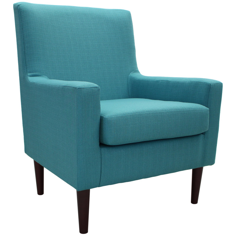 Donham Upholstered Accent Chair, Klein Peacock Basketweave