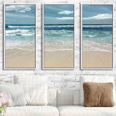 Symphonie de la mer - Photographie flottante sur toile, 3 pièces
