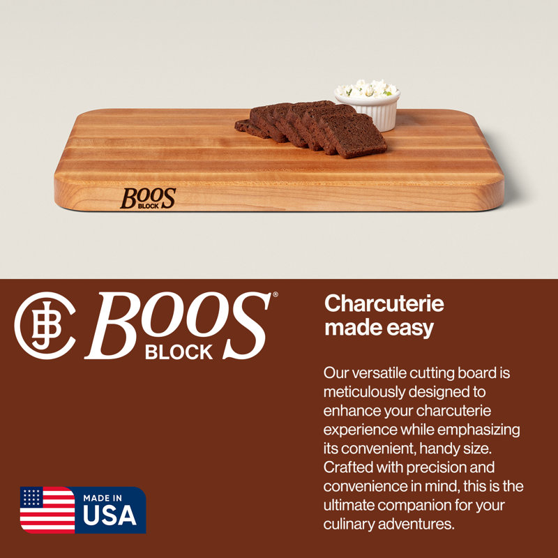 John Boos Boos Block Chop-N-Slice Series Wood Cutting Board, 18"" x 12""