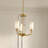 Vetivene 3 - Light Steel Dimmable Chandelier